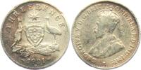 Australien 3 Pence George V. (1910 - 1936)- Känguruh und Emu -