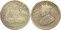 Australien 6 Pence George V. (1910 - 1936)- Känguruh und Emu -