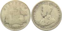 Australien 6 Pence George V. (1910 - 1936)- Känguruh und Emu -