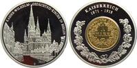 Berlin Medaille - zweiteilig Gedächtniskirche Berlin - 1 Mark - mit Zertifikat - versilbert & vergoldet -