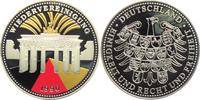 Deutschland - BRD Silbermedaille 60 Jahre Deutschland - Wiedervereinigung - Brandenburger Tor -