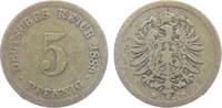 Kaiserreich 5 Pfennig 5 Pfennig - kleiner Adler -