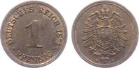 Kaiserreich 1 Pfennig in Slab 1 Pfennig - kleiner Adler -