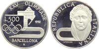 Italien 500 Lire Olympische Spiele 1992 in Barcelona - Ringe -