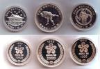 Korea 1000, 10000, 20000 Won - in Box Olympische Spiele 1984 in Los Angeles - Ringen - Trommerlin - Pagode -