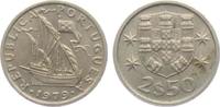 Portugal 2,50 Escudos Segelschiff - Schifffahrt - Schiffe -