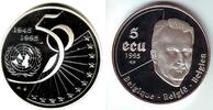 5 Ecu 1995 Belgien 50 Jahre UNO - mit Zertifikat PP - mit Zertifikat