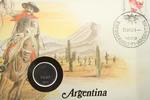 Argentinien 1 Peso 1 Peso auf Numisbrief Argentinien - Gaucho - Pferd - Kakteen - Orchidee - Blume -