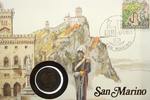 San Marino 500 Lire 500 Lire auf Numisbrief San Marino - Monte Titano - Burg Rocca Gualta - Garde -