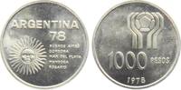 Argentinien 1000 Pesos Fussball WM 1978 in Argentinien - Sonne -