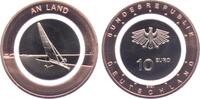 Deutschland - BRD 10 Euro An Land - Strandsegler - mit durchsichtigem Polymerring - Buchstabe unserer Wahl -