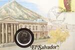 El Salvador 10 Centavos auf Numisbrief Numisbrief - El Salvador - Nationalpalast - Vogel -