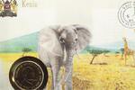 Kenia 10 Cents auf Numisbrief Numisbrief - Kenia - Elefant - Giraffe - Landschaft -