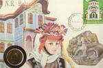 Bulgarien 5 Stotinki auf Numisbrief Numisbrief - Bulgieren - Frau in Tracht - Kunst - Haus -