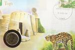 Togo 10 Francs auf Numisbrief Numisbrief - Togo - Gepard - Haus -