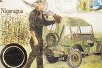 Nicaragua 1 Cordoba auf Numisbrief Numisbrief - Kämpfer - Auto -