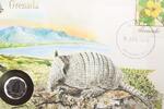 Grenada 1 Cent auf Numisbrief Numisbrief - Genada - Gürteltier - Blume -