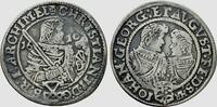 Sachsen - Albertinische Linie 1/4 Taler Christian II. mit Johann Georg I. und August (1591-1611) -