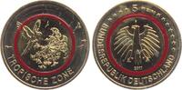 Deutschland - BRD 5 Euro Tropische Zone - mit rotem Polymerring - Prägebuchstabe F - vergoldet -