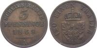 Preussen 3 Pfennig Wilhelm I. (1861 - 1888) -