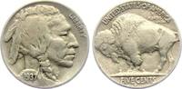 USA 5 Cents 1937 D Buffalo - Indian Head VF+