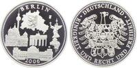Berlin Medaille Berlin - verschiedene Wahrzeichen der Stadt - Berliner Bär - versilbert -
