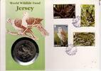 Jersey 2 Pound Tauben/ Vögel /Tiere auf Numisbrief -