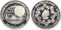 Deutschland - BRD Silbermedaille Fußball WM 2006 in Deutschland - Ball über Berlin mit Erdkugel -