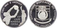 Kongo 500 Francs Fußball Weltmeisterschaft 1994 in USA - Torwart und Freiheitsstatue -