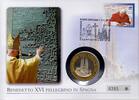 Vatikan Medaille auf Numisbrief Papst Benedikt XVI. - Pilger in Spanien - Sagrada Familia -