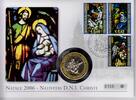 Vatikan Medaille auf Numisbrief Papst Benedikt XVI. - Weihnachten 2006 - Heilige Familie mit Engeln -