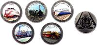 Spanien 5 x 1,5 Euro Historischer Eisenbahnen-Satz (5 Münzen) 1. Ausgabe -