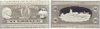 Deutschland Silberbarren ohne Jahr Replik einer Dänemark Banknote 10 Kronen (1955) in Barrenform Proof