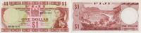 Fiji Inseln 1 Dollar Banknote - Fiji Inseln - 1 Dollar - 1974 - Meeresbucht -