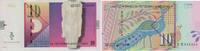 Mazedonien 10 Denar Banknote - Mazedonien -10 Denar - 2001 - Skulptur - Pfau - Tiere - Vogel -
