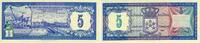 Niederändische Antillen - Curacao 5 Gulden Banknote - NL-Antillen - 1980 - 5 Gulden - Stadtansicht - Curacao - Denkmal -