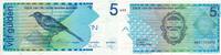 Niederändische Antillen - Curacao 5 Gulden Banknote - NL-Antillen - 1986 - 5 Gulden - Vogel - Tröpiaal - Vulkan -