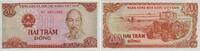 Vietnam 200 Dong Banknote - Vietnam - 1987 - 200 Dong - Traktor - Feldarbeiter - Reisernte -
