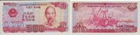 Vietnam 500 Dong Banknote - Vietnam - 1988 - 500 Dong - Schiffe am Hafen - Kräne - Autos - LKW -