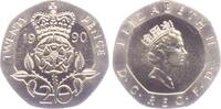 Großbritannien 20 Pence Rose mit Krone - Blume - Natur -
