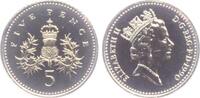 Großbritannien 5 Pence Distel mit Krone -
