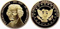 USA Medaille Die großen Präsidenten der USA - Thomas Jefferson - 3. Präsident der USA -