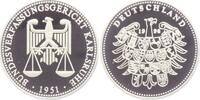 Deutschland - BRD Silbermedaille BVG - Bundesverfassungsgericht in Karlsruhe 1951 - mit Echtheitszertifikat -