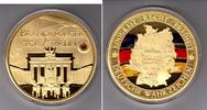 Deutschland Medaille Berlin - Stadtansicht - Brandenburger Tor mit Quadriga -