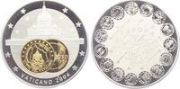 Medaille Teilvergoldet 2010 Petersdom - Gedenkrägung 75 Jahre Vatikan - mit Zertifikat PP - in Kapsel