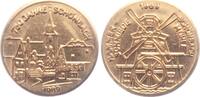 Herborn - Schönbach Medaille 750 Jahre Schönbach - Mühle mit Wasserrad - Hammerschmiede - Ortsansicht -