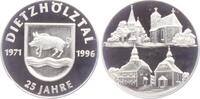 Medaille 1996 25 Jahre Dietzhölztal - Wapppen mit Wildschwein - 4 verschiedene Kirchen PP - in Kapsel