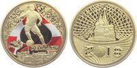 Deutschland - BRD Medaille - farbig Fußball Weltmeisterschaft 2018 in Russland - Dänemark -