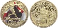 Deutschland - BRD Medaille - farbig Fußball Weltmeisterschaft 2018 in Russland - England -