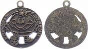 Spanien Medaille - Anhänger mit Öse Fußball WM 1982 in Spanien - Maskottchen - Naranlito mit Ball -